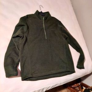 Eddie Bauer Men's Size XX-Large 1/4 Zip Pullover Sweater Fleece Dark Green